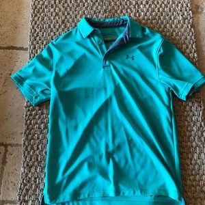 Green under armor golf shirt